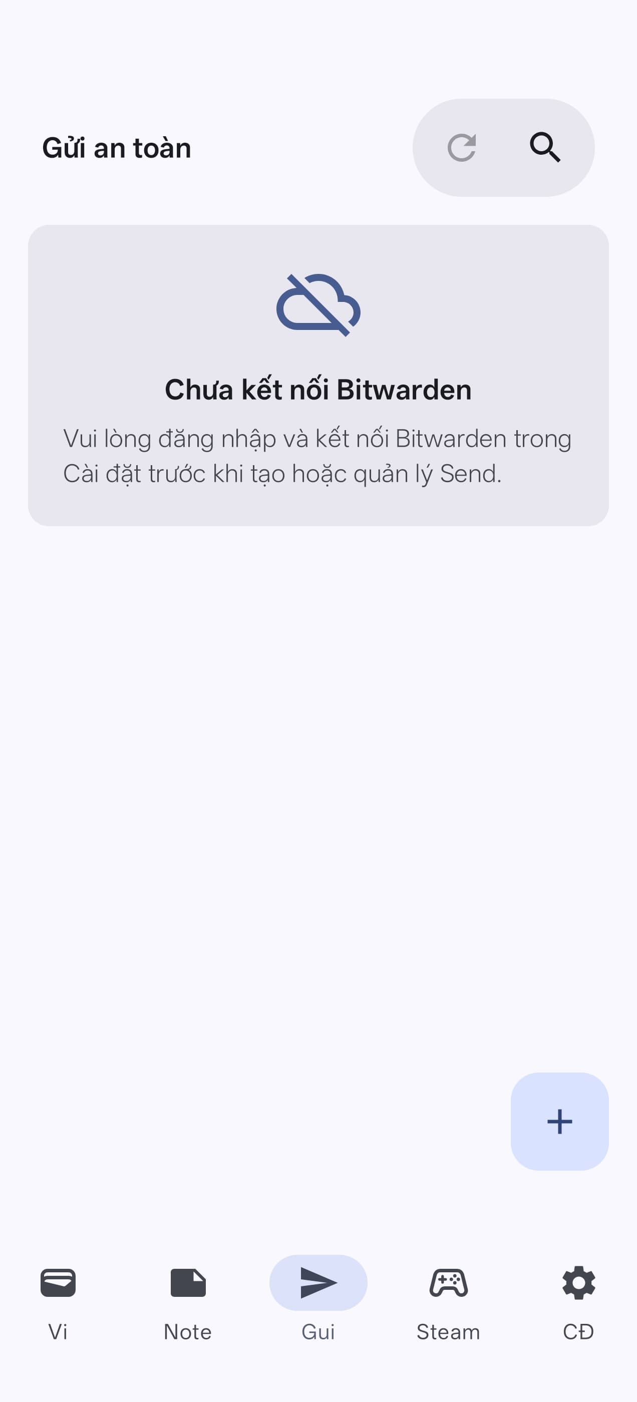Màn hình Gửi
